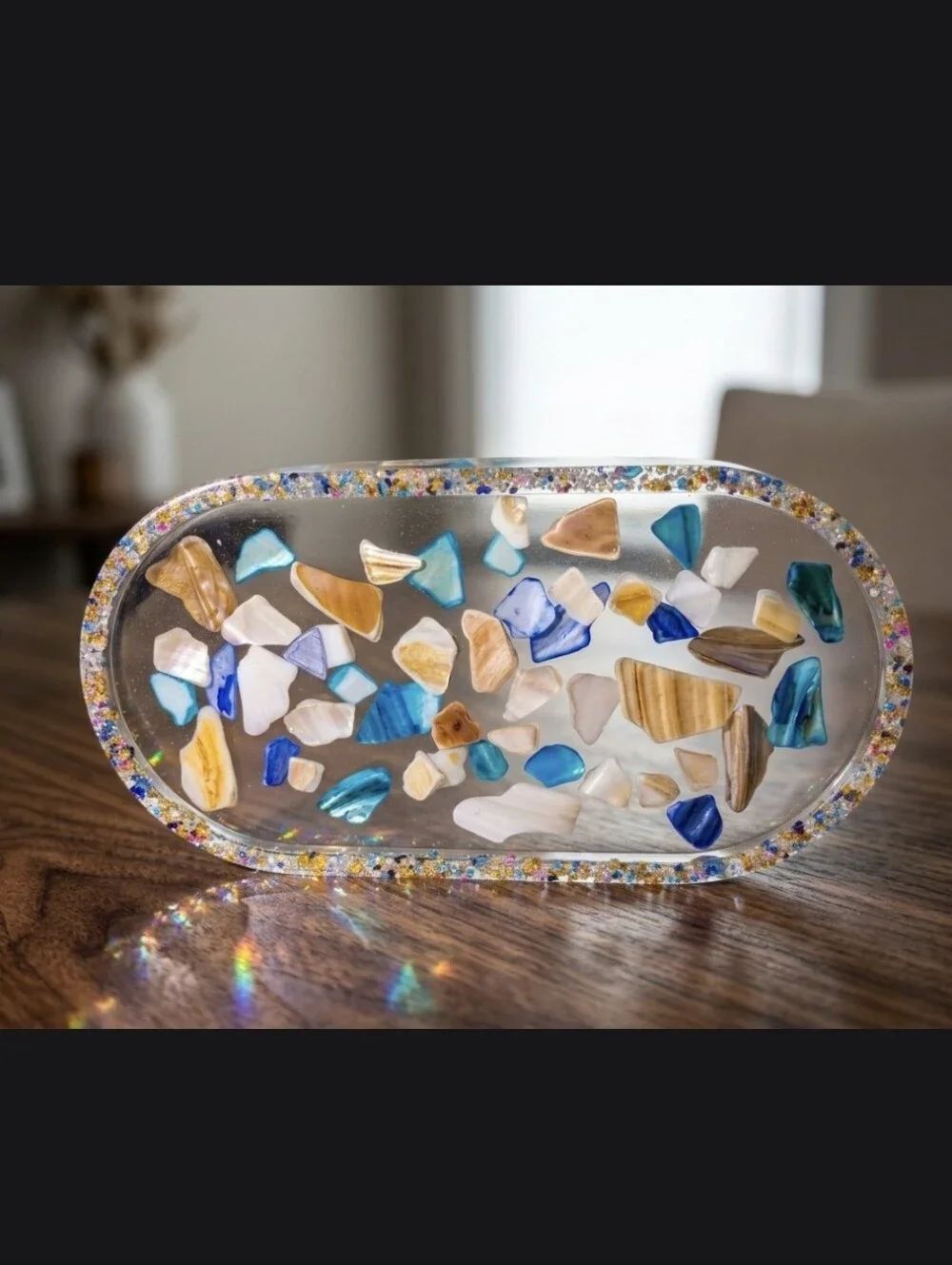 Resin Jewelry Tray - Unique Artisan Upcycled Handmade Gifts